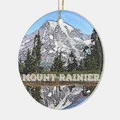 山ライニアワシントン州クリスマスホリデー セラミックオーナメント (左)