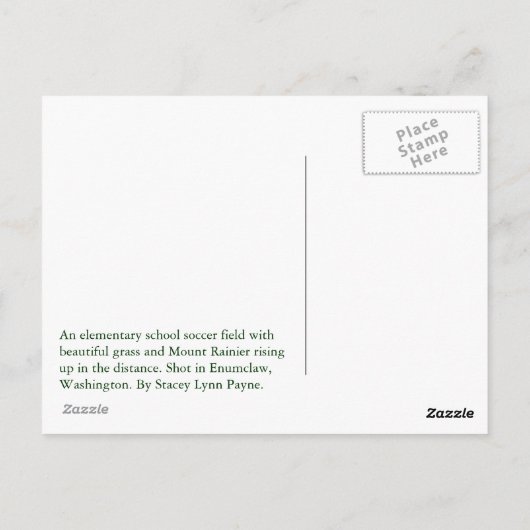 山ライニアーサッカーフィールド葉書 ポストカード (裏面)