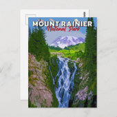 山ライニアーランドスケープ滝はがき ポストカード (正面/裏面)