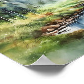 山ライニエールナショナルパークウォーターカラー ポスター (角)