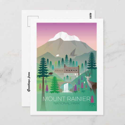 山ライニエ国立公園はがき ポストカード (正面/裏面)