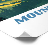 山ライニエ国立公園イラストレーションレトロヴァック ポスター (角)