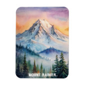 山ライニエ国立公園ウォーター絵画カラー マグネット (縦)