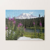 山ライニエ国立公園ワイルドフラワーフォト ジグソーパズル (横)