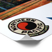 山ライニエ国立公園ヴィンテージ列車 ポスター (角)