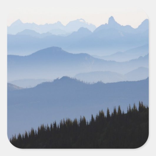 山ライニエ国立公園 |カスケード山脈 スクエアシール (正面)