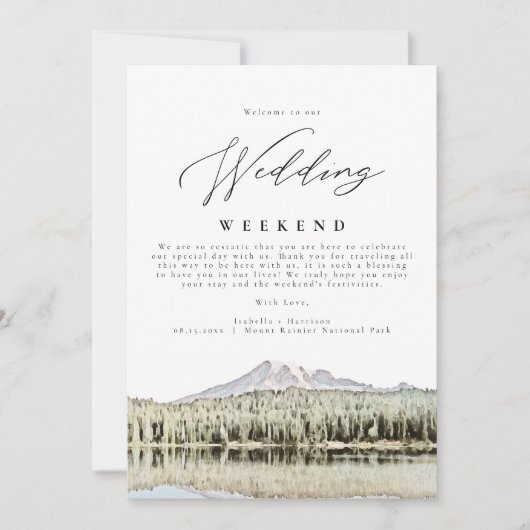 山ライニエ結婚ー山の歓迎日程 招待状 (正面)