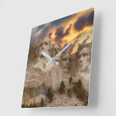 山ラシュモアアットデュスク スクエア壁時計 (傾斜)