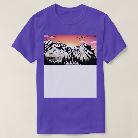 山ラシュモアサンセット Tシャツ (デザイン正面)