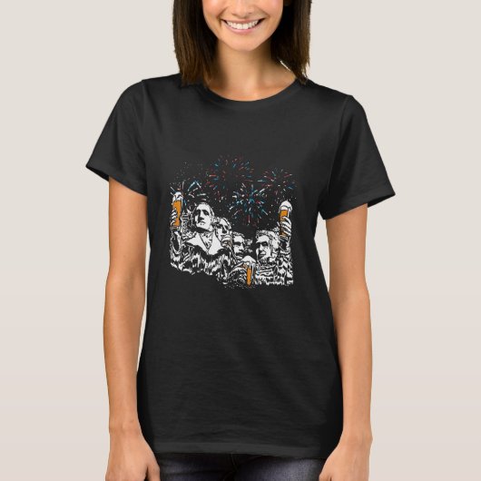 山ラシュモアビールHappy 4Of 7月 Tシャツ (正面)