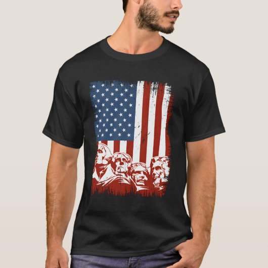 山ラシュモアマウントラシュモア Tシャツ (正面)