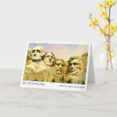 山ラシュモア卒業カード – 名前をカスタムする引用文 カード (黄色い花)