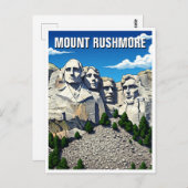 山ラシュモア国定記念物土産 ポストカード (正面/裏面)