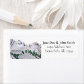 山ラシュモア差出人住所ラベル ラベル (インサイチュ)