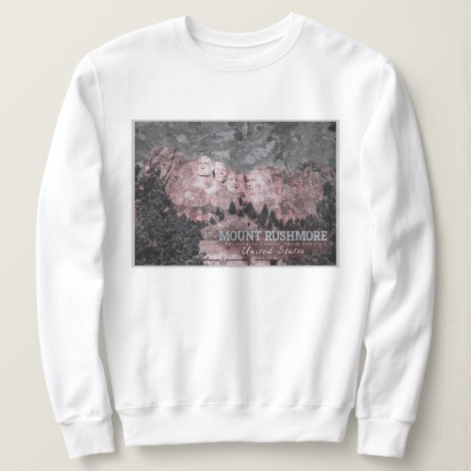 山ラシュモア水彩 – SOUTH DAKOTA US スウェットシャツ (デザイン正面)
