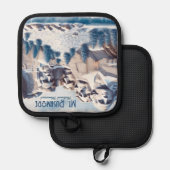 山ラッシュモアスノークリスマス 鍋敷き (正面/裏面)