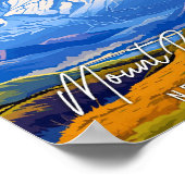 山ルアペフニュージーランドヴィンテージ旅行 ポスター (角)