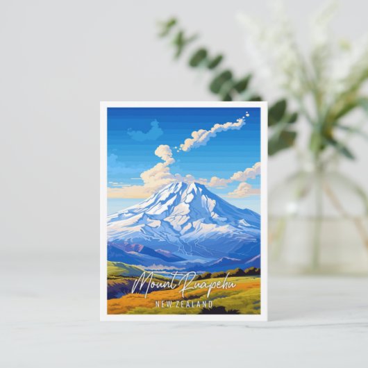 山ルアペフニュージーランドヴィンテージ旅行 ポストカード (スタンド正面)