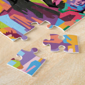 山ルシュモアサウスダコタカラフルアポップ・アートのート ジグソーパズル (側面)