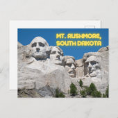 山ルシュモアサウスダコタカラフル州、旅行 ポストカード (正面/裏面)