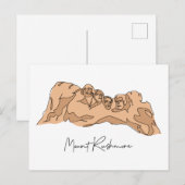 山ルシュモアサウスダコタ ポストカード (正面/裏面)