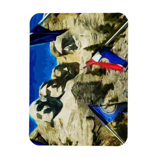 山ルシュモアザホールオブザ州抽象芸術 マグネット (縦)