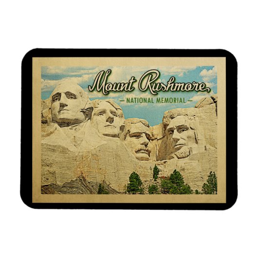 山ルシュモアヴィンテージ旅行国民記念館 マグネット (横)