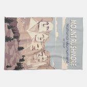 山ルシュモア国家記念碑サウスダコタ キッチンタオル (横)