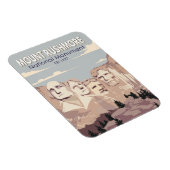 山ルシュモア国家記念碑サウスダコタ マグネット (右側)