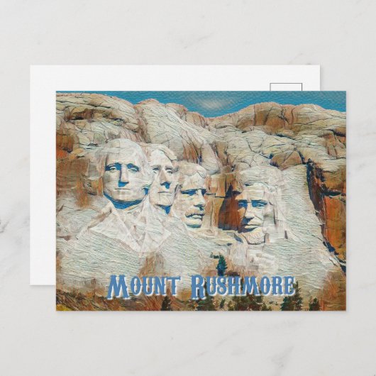 山ルシュモア国民記念様式 ポストカード (正面/裏面)