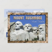 山ルシュモア国立記念碑サウスダコタ ポストカード (正面/裏面)