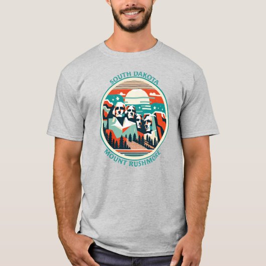 山ルシュモア、サウスダコタ Tシャツ (正面)