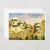 山ルシュモアUSA水彩旅行 シーズンポストカード (正面/裏面)