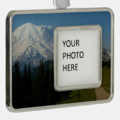 山レイニアのソース生地の尾根トレイル シルバープレートフレームオーナメント (右)