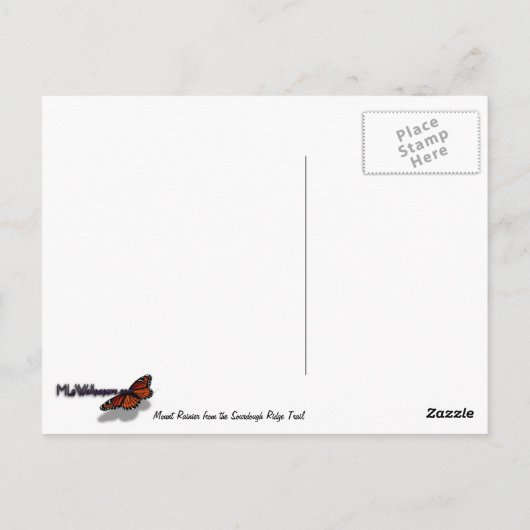 山レイニアのソース生地の尾根トレイル ポストカード (裏面)