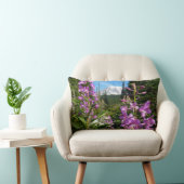 山レイニアの花の間パープルフロックス ランバークッション (椅子)