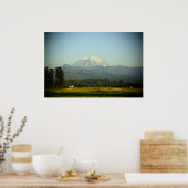 山レイニアオーバーファームプリント ポスター (キッチン)