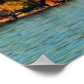 山レイニアオーバーレイクワシントンサンセットファインアート ポスター (角)