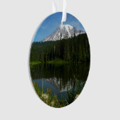 山レイニアレイクリフレクションとワイルドフラワー オーナメント (正面)