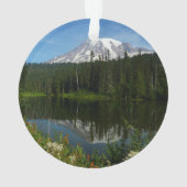 山レイニアレイクリフレクションとワイルドフラワー オーナメント (裏面)