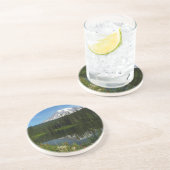 山レイニアレイクリフレクションとワイルドフラワー コースター (側面)