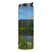 山レイニアレイクリフレクションとワイルドフラワー タンブラー (回転左)