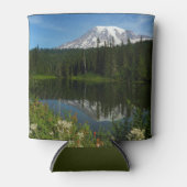 山レイニアレイクリフレクションとワイルドフラワー 缶クーラー (正面)
