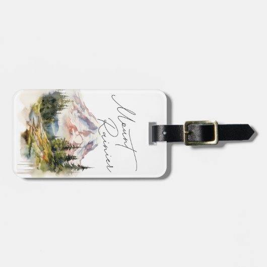 山レイニアーワシントンウォーターカラーシーナリー ラゲッジタグ (正面横)