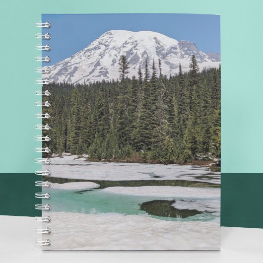 山レイニア凍っていと湖の写真 ノートブック