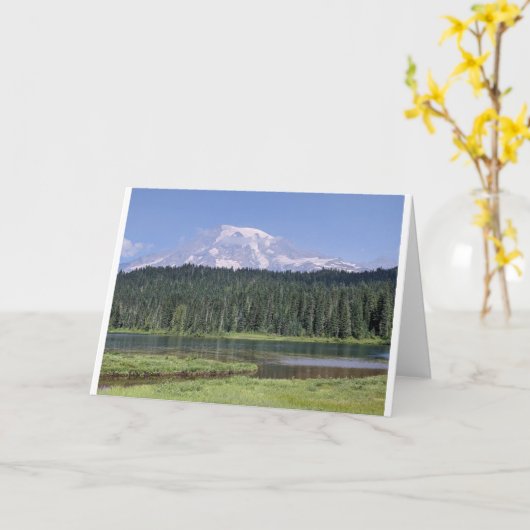山レイニア反射レイク カード (黄色い花)