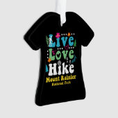 山レイニア国立公園レトロ60s 70sハイキング オーナメント (正面)