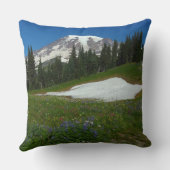 山レイニア、ワイルドフラワーと雪 クッション (裏面)