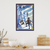 山レイニア – 氷の登山 – 旅行ポスター ポスター (キッチン)