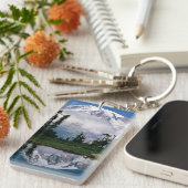 山レイニエが山車で中継 キーホルダー (正面右)